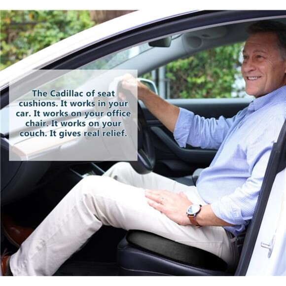 Gel Enhanced Seat Cushion – Office Chair Cushion – Non-Slip Gel & Memory Foam - Picture 6 of 7